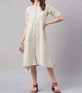 Women's Plaid Button-Down Dress
