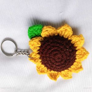 Sunflower Crochet Keychain