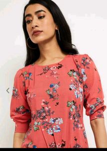 Floral Print Top With Denim Jeans