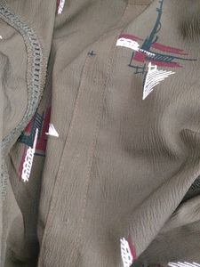 Coffee Brown Printed Casual Kurta (Women&#39;s)