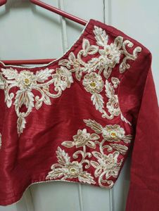 Pakistani Embroidered Red Lahenga Top