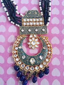 Elegant Blue &amp; Gold Jewelry Set