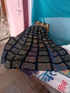 Nevy Blue Velvet Lehenga