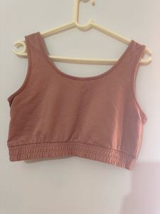 Peach Crop Top, Bust- 34/32 Stretchable