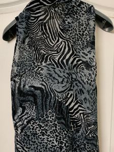 Sheer animal print shirt