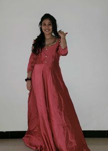 Maron Party Wedding Gown