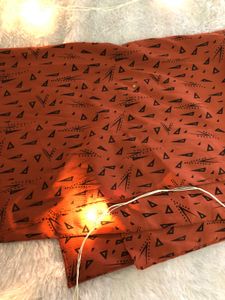 Orange Triangle Print Fabric