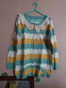 Cream Knit Turtleneck Sweater