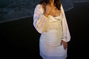 White Long Sleeve Mini Dress