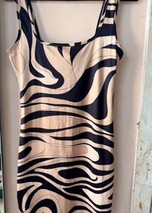 Patterned Bodycon Mini Dress