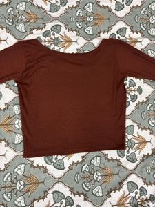 Brown Crop Top