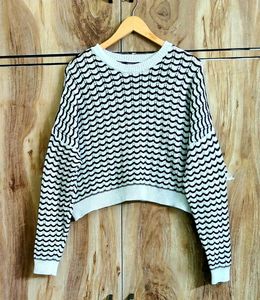 Patterned Knit Sweater size-44