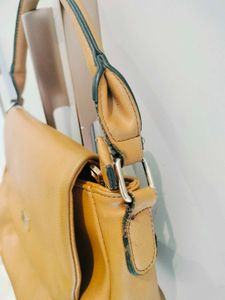 Tan Leather Shoulder Bag Minor Flaw
