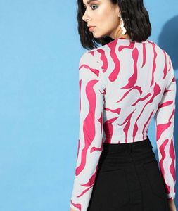 Funky Print Crop Top