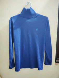 Blue Turtleneck Top