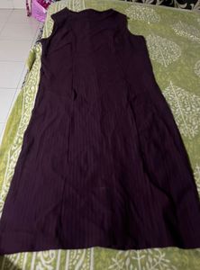 Elegant Plum Sleeveless Dress