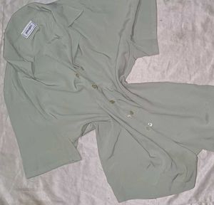Oversized Green Button Up