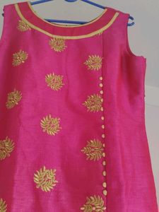 Pink Embroidered Kurta