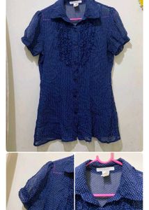 Combo 11 Tops.Striped Blue Blouse Length 24