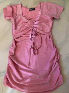 Pink Cutout Mini Dress