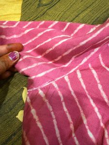 Pink Linen Blend Pants
