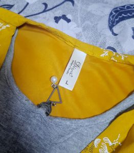 Diya Womens Yellow Stylish Top