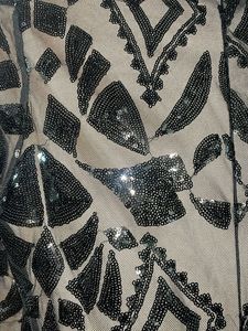 Sparkly Sequinned Mini Black Dress