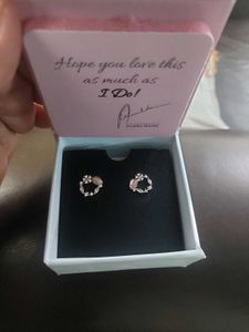 New  925 silver Floral Wreath Earrings