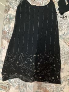 Sparkly Black Halter Neck Mini Dress