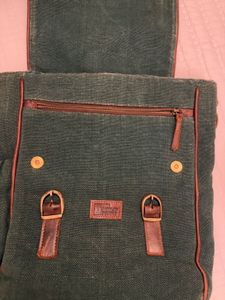 Green Canvas Laptop Backpack