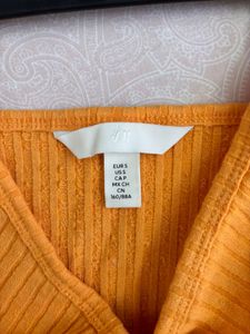 For Sale: H&amp;M Orange Cropped Tank Top (Size Small)