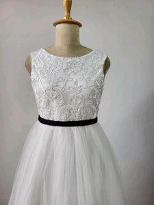 White Lace &amp; Tulle Party Dress