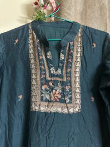 Teal Embroidered Salwar Kameez
