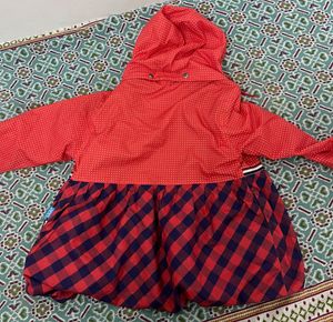 Cute Red Colour Checks With Polka dots Women’s cas