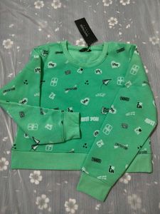 Green Print Sweatshirt