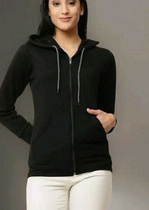 Black Zip-Up Hoodie