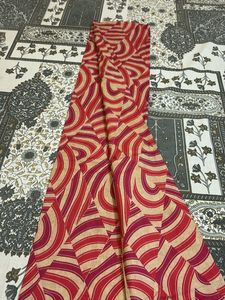 Dress Material - Red &amp; Beige