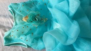Cute Blue Ruffled Party Dress