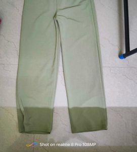 Olive Green Wide Leg Trousers