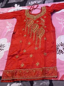 Red &amp; Gold Dupatta