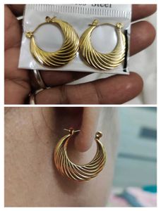 Anti Tarnish Hoops Earring
