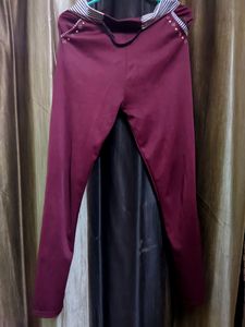Leggings For Exercise ,Fashion (Maroon)