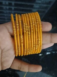 Yellow Bangles - Set of 12