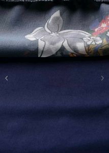Navy Blue &amp; White Floral Print Tiered Maxi Dress