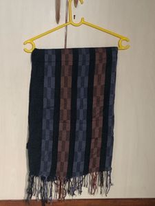 Unisex Color Blocked Pattern Stole