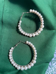 Pearl Hoop Earrings