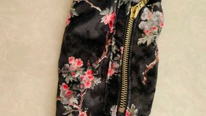 Floral Velvet Bomber Jacket