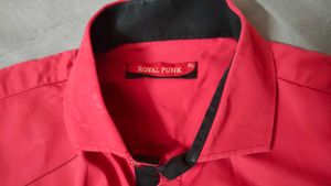 Party Wear Red Shirt For Men