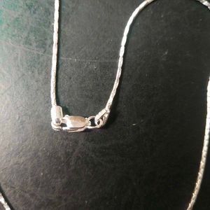 pure Silver Thin  Snack Chain 16inch