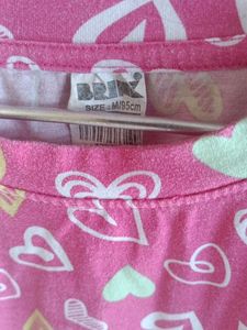 Pink Heart Print Tee